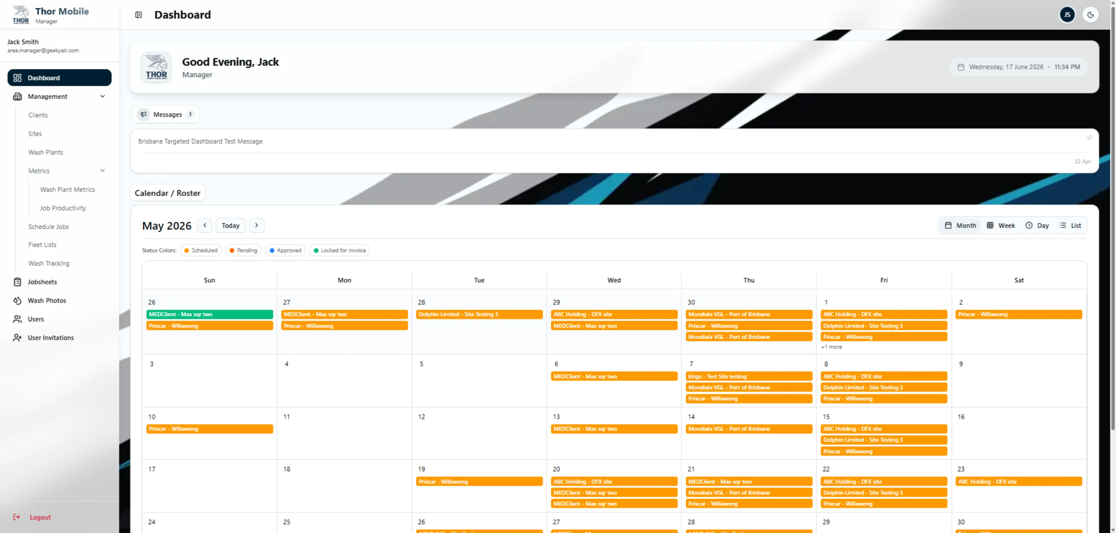 Manager Dashboard dashboard