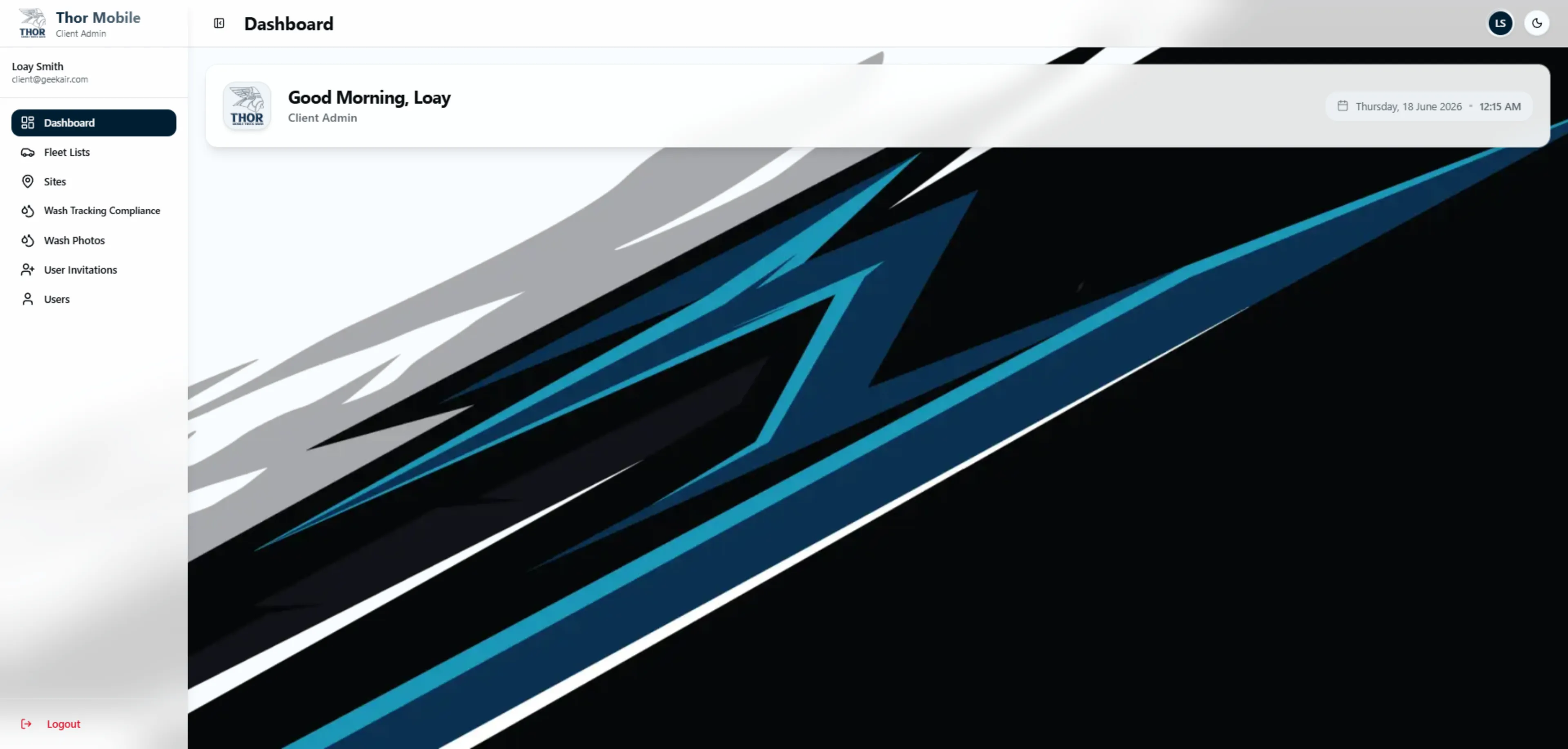 Client Admin Dashboard dashboard