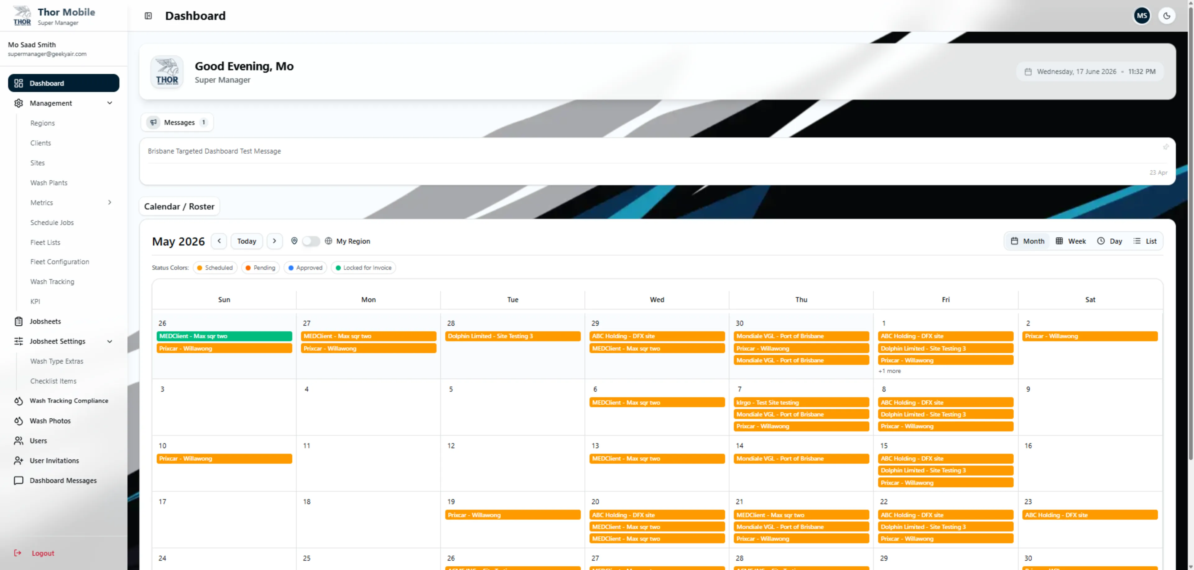Super Manager Dashboard dashboard
