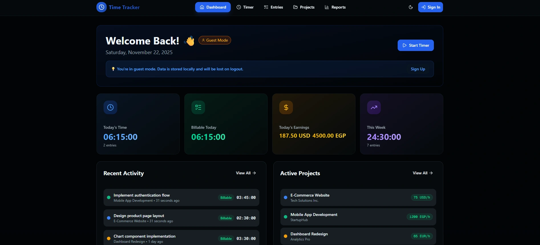 Time Tracking System