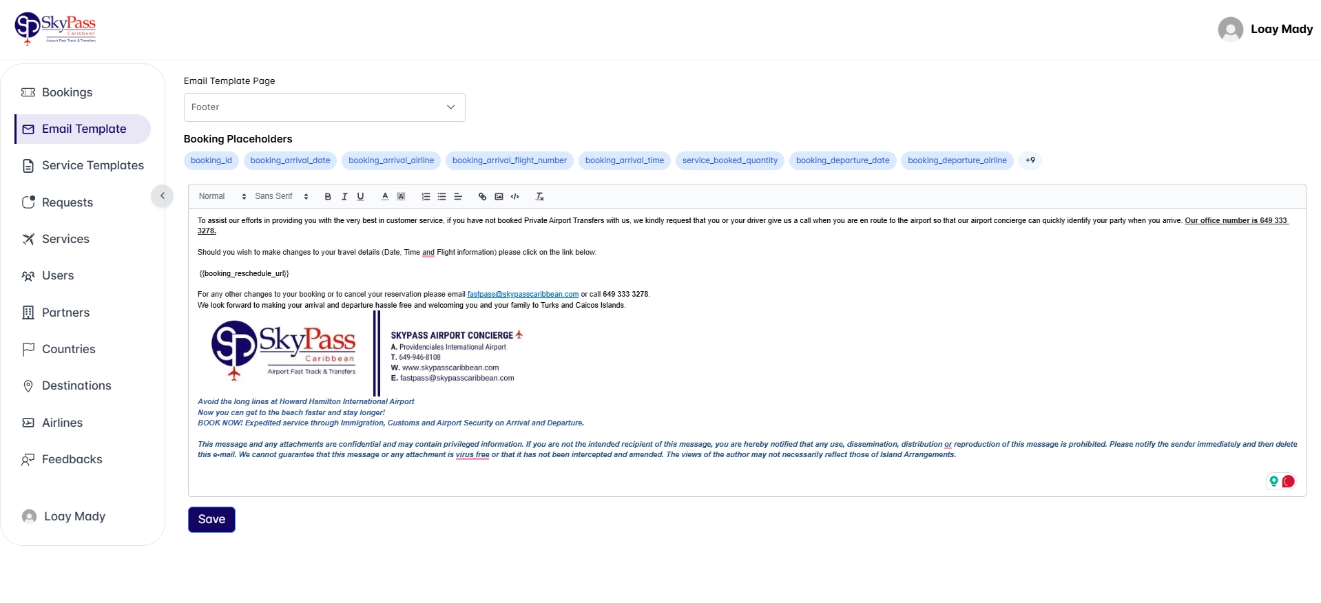 Email Template Editor