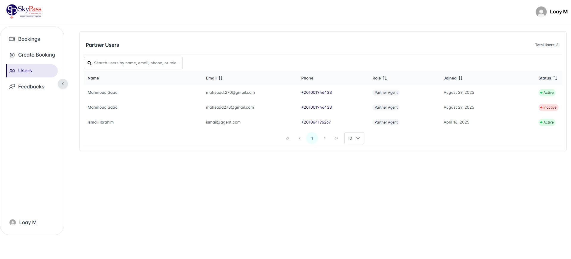 Partner User Management