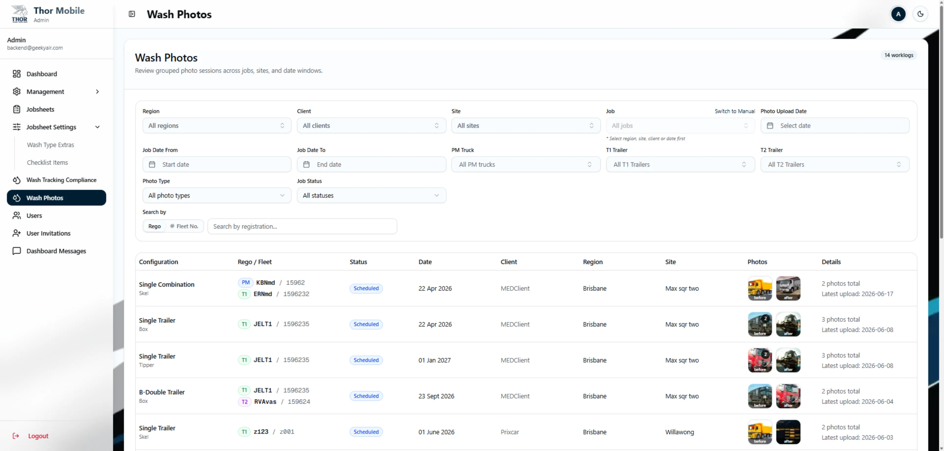 Wash Photos